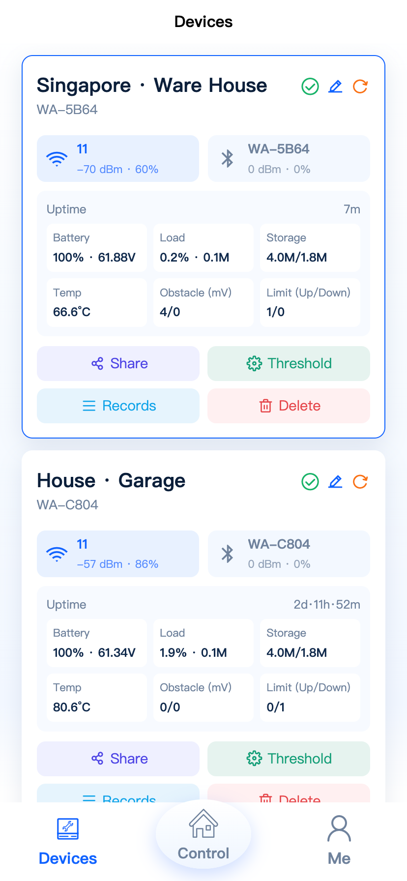 Were Cloud device management interface in English